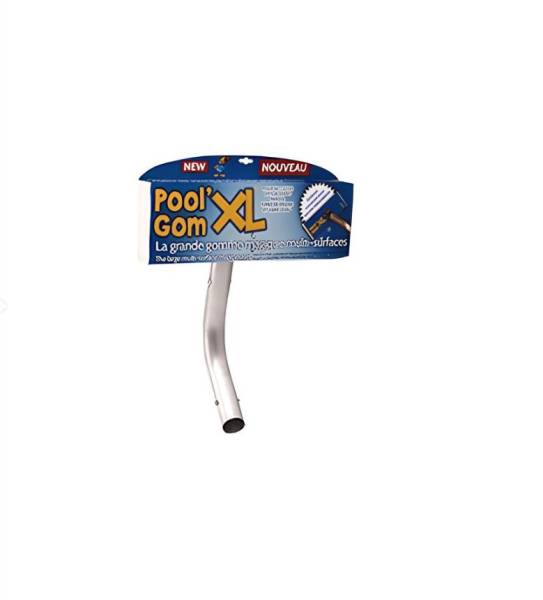 Gomme magique XL en tête de balai pour le nettoyage de la piscine